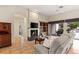 Spacious living room with fireplace, built-ins and backyard access at 4649 Bird View Ct, Las Vegas, NV 89129