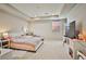 Spacious bedroom with large windows and plush carpet at 766 Topocoba St, Las Vegas, NV 89178