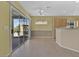 Dining area with sliding glass doors leading to a patio, and light wood flooring at 1647 Fieldbrook St, Henderson, NV 89052