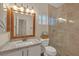 Bathroom with a walk-in shower and modern vanity at 179 Andada Dr, Henderson, NV 89012