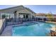 Inviting backyard pool with spa and fenced patio area at 2576 Desante Dr, Henderson, NV 89044