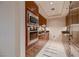 Modern kitchen with stainless steel appliances and wood cabinetry at 2700 Las Vegas Blvd # 2006, Las Vegas, NV 89109