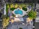 Overhead view of the property, showcasing the pool and landscaping at 3105 Conners Dr, Las Vegas, NV 89107