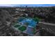 Aerial view of single-story home with pool, landscaping, and city views at 3105 Conners Dr, Las Vegas, NV 89107