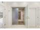 Walk-in shower with glass enclosure and tile detail at 3105 Conners Dr, Las Vegas, NV 89107