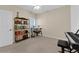 Room features a piano, drum kit, and bookshelves at 3236 Mystic Ridge Ct, Las Vegas, NV 89129