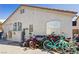 Backyard with various bicycles at 3327 Outlook Point St, North Las Vegas, NV 89032