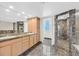 Elegant bathroom with marble finishes and double vanity at 360 E Desert Inn Rd # 1201, Las Vegas, NV 89109