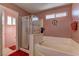 Bathroom with tub, shower, and double sinks at 3728 Spiritual Way, Las Vegas, NV 89115