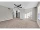 Bright bedroom featuring a large closet and ceiling fan at 3849 Boca Chica Ave, Las Vegas, NV 89120