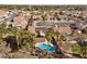 Aerial view of home, pool, and surrounding area at 4609 Snowpoint Ct, Las Vegas, NV 89130