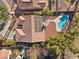 Aerial view showcasing home and pool at 4609 Snowpoint Ct, Las Vegas, NV 89130