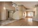 Bright entryway with tiled floors and staircase at 4861 Camino Sombrero, North Las Vegas, NV 89031