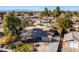 Bird's eye view of home, pool, and surrounding neighborhood at 57 Marion Dr, Las Vegas, NV 89110