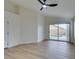 Bedroom with sliding glass doors opening to a view of the pool at 7812 Desert Candle Way, Las Vegas, NV 89128