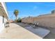 Large backyard with patio and block wall at 823 Crabapple Dr, Henderson, NV 89002