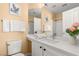 Simple bathroom with a single vanity and a shower at 8437 Sluman Ct, Las Vegas, NV 89128