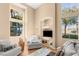 Cozy living room with hardwood floors and ample natural light at 8437 Sluman Ct, Las Vegas, NV 89128