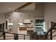 Modern kitchen with center island, breakfast bar, and built-in shelving at 8913 Canyon Springs Dr, Las Vegas, NV 89117