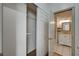 Large closet with double hanging rods and shelving at 8945 Clairton Ct, Las Vegas, NV 89117