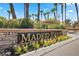 Madrid Estates community entrance with landscaping and signage at 9523 Castillana Ct, Las Vegas, NV 89147