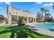 Inviting pool and spa with spacious backyard at 9523 Castillana Ct, Las Vegas, NV 89147