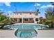 Large pool and spa with artificial turf landscaping at 9523 Castillana Ct, Las Vegas, NV 89147