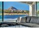 Relaxing patio with lake and golf course views at 32 Grand Corniche Dr, Henderson, NV 89011