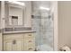 Modern bathroom with a walk-in shower and a grey countertop at 5353 Dorrell Ln, Las Vegas, NV 89131