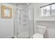 Bathroom with a corner shower and toilet at 5353 Dorrell Ln, Las Vegas, NV 89131