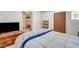 Bedroom with a double bed and dresser; view of closet at 5353 Dorrell Ln, Las Vegas, NV 89131