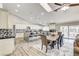 Modern kitchen with island, white cabinets, and granite countertops at 5353 Dorrell Ln, Las Vegas, NV 89131