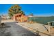 Concrete patio with picnic table and saloon view at 5353 Dorrell Ln, Las Vegas, NV 89131