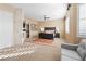 Spacious main bedroom with fireplace, walk-in closet, and sitting area at 5455 San Florentine Ave, Las Vegas, NV 89141