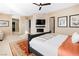 Main bedroom with fireplace and walk-in closet at 5455 San Florentine Ave, Las Vegas, NV 89141