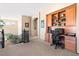 Home office with built-in desk and bookcase at 5455 San Florentine Ave, Las Vegas, NV 89141