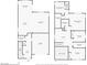 Two-story home floor plan, showing bedrooms, bathrooms, kitchen, and living areas at 5835 Rustic Prairie St, Las Vegas, NV 89148