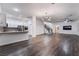 Open kitchen with white cabinets and island at 6010 Garthmore, Las Vegas, NV 89141