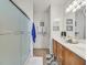Clean bathroom with double vanity and large shower at 6072 Isola Peak Ave, Las Vegas, NV 89122