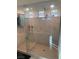 Large walk-in shower with glass enclosure and multiple shower heads at 12381 Foxtail Run Ave, Las Vegas, NV 89138