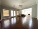 Bright living room with hardwood floors and fireplace view at 1813 Francisco Peak Pl, Las Vegas, NV 89128