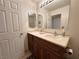 Bright bathroom with vanity, sink, and a mirror at 2076 Mesquite Ln # 302, Laughlin, NV 89029