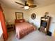 Cozy bedroom with a queen bed, ceiling fan, and plenty of light at 2076 Mesquite Ln # 302, Laughlin, NV 89029