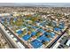 Aerial view of community with blue tile roofs at 2132 Petersham Ct # D, Las Vegas, NV 89108