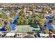 Aerial view of community tennis court and buildings at 2132 Petersham Ct # D, Las Vegas, NV 89108