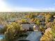 Aerial view of single-story house with pool and landscaped yard at 2228 Lucerne Ct, Henderson, NV 89014