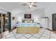 Main bedroom with sliding glass door and walk in closet at 2228 Lucerne Ct, Henderson, NV 89014