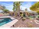 Inviting swimming pool with surrounding patio and landscape at 2228 Lucerne Ct, Henderson, NV 89014