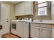 Bright laundry room with washer, dryer, and cabinets at 2245 Juniper Berry Dr, Las Vegas, NV 89134