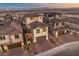 Aerial view of modern homes with mountain views at 2376 Switchback Valley St, Las Vegas, NV 89138